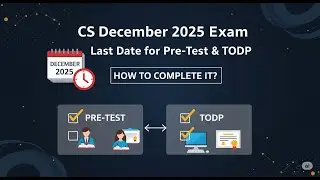 ICSI Pre Test Last Date Dec 25 Exam CS Executive CS Professional | ICSI TDOP How To Complete? #tdop