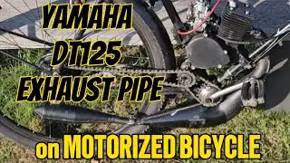 Yamaha 125cc expansion chamber on motorized bicycle