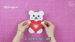 Paper Heart Teddy Bear | Cute DIY Valentine's Gift Idea 🧸💕 | Ohpartyland! 🎊|