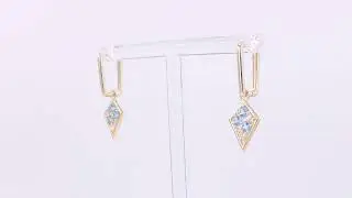 ELONGATED PLAIN GOLD HOOPS WITH REMOVALBE CHARMS BY GEMRIZE