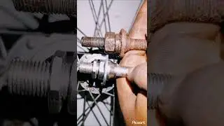 Mounting the cone on the axle of the front hub of the bike | 🤫 🍃 #axle #cycle #hub #giyarcycle #font