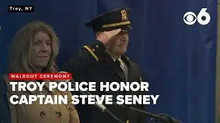 Troy police honor Captain Steve Seney with walkout ceremony