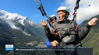 Reportage France 3 - Interview en parapente de Luc Moreau glaciologue et mesures scientifiques