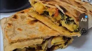 Spinach & Chole Wrap #wrap #chole #rolls #spinach #spinachrecipe #pcod #pcos #thyroid #healthyfood 