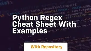Python regex cheat sheet with examples