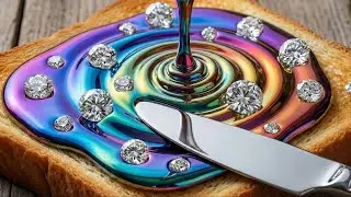 Spreading Molten Gold & Glass Gems on Toast 🍞🔥 | AI ASMR Deep Sleep Tingles (No Talking)