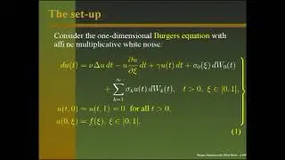 Prof. Salah-Eldin Mohammed | Burgers Equation with Affine Noise: Stability and Dynamics
