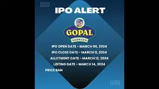 IPO Details : Gopal Snacks Limited #ipo #marketsinshorts #nse #bse #gopalsnacks #gopalnamkeen