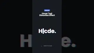 Hover text distortion effect with HTML & CSS. Source code link in the comments 🔥