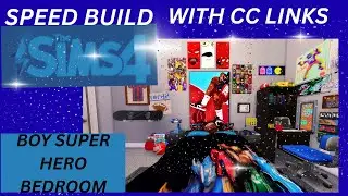 THE SIMS 4//. boy bedroom// SPEED BUILD #thesims4 