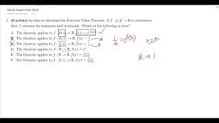 Extreme Value Theorem applications with questions and solutions