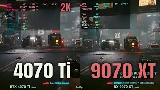 RTX 4070 Ti против RX 9070 XT в разрешении 1440p