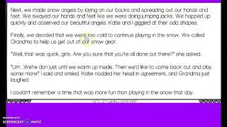 Narrative Writing: Transitions