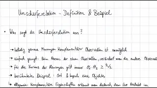 Unschärferelation - Definition & Beispiel