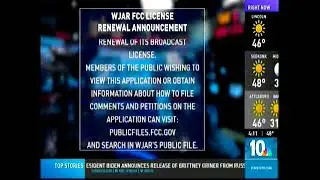 WJAR-TV LICENSE RENEWAL ANNOUNCEMENT