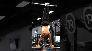 5 easy progressions to learn L-Sit to handstand #fyp #calisthenics #handbalancing #motivation