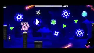 Geometry dash. Point blank (long, easy Demon), all coins