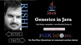 Generics In Java | Rishi | H2KInfosys