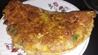 Yummy breakfast recipe in just 5 minutes Vegettable egg cheese Omelette