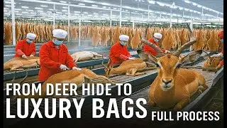 Inside the Deer Leather Factory: From Raw Hide to Luxury Bags (Full Process)