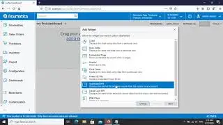 #Acumatica Tutorial Part 4 How to create #dashboard