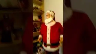 My live size  5foot Dancing Gemmy animatronic Santa Claus with the flat base /Santa with the bell