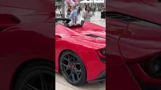 INSANE Luxury Cars Show Off! Red Ferrari & Armored MANSORY! #shorts
