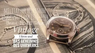 Vintage Uhren : Milit&auml;ruhr Herrenuhr Ungenutzt um 1940-1944 Uhrwerk Eta 1022 .