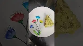 Desserts Plyatyng Garnishing ideas art printing Ros #art #easy  #printing