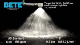 Tangential Whirl, Full Cone Spray Nozzle: BETE TSC 584A 90