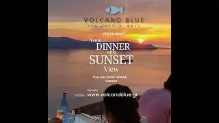 Volcano Blue Restaurant Fira Santorini | Best Sunset Dinner with Caldera View 🍷🇬🇷 #santorini