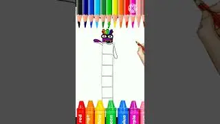 number blocks | colouring number block 7 | #shorts