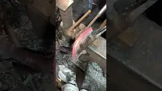 Insane Blacksmithing Skills Crafting the Perfect Cleaver Edge #shorts