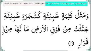 ‫14‬ Ibraheem إبراهيم Quran Arabic   Saad Ghamdi   Code#QQ1GH