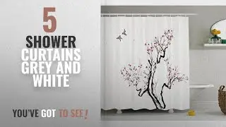 Top 10 Shower Curtains Grey And White [2018]: Japanese Shower Curtain by Ambesonne, Classic Asian