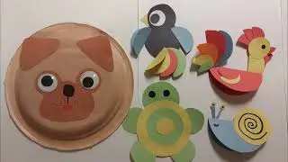 5 Easy Paper Crafts for Kids | Cute Paper Animals | Paper Circle Crafts