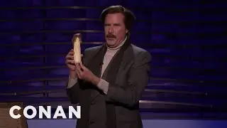 Ron Burgundy's Prop Comedy Routine | CONAN on TBS