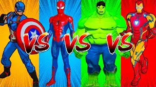 SUPERHERO COLOR DANCE CHALLENGE Captain America vs Spiderman vs Hulk vs Iron Man