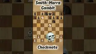 Checkmate with Smith-Morra Gambit ♟️💀.#fyp#viralshorts #chessgames #chessgambit #chess#chesstraps