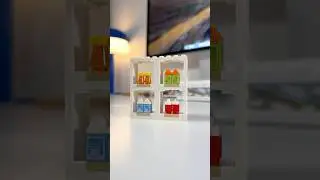 Let&rsquo; build this cute food shelves from the LEGO CITY Grocery Store set 60347🥦 #lego #legobuild