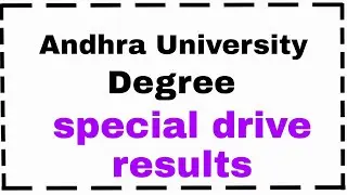 Andhra University degree special drive bsc results 2022
