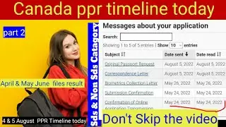 Canada PPR Update| Canada PPR Timeline today  | Bedi E Learning | PPR  4 & 5  August part