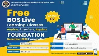 Foundation Paper 4:Part-II:BCK | Topic: Chapter 3: Business Organizations | Session 1 | 26 Aug, 2023
