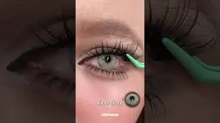 The easiest lash tutorial ever 😎⁠These gray lenses make the whole look unreal 🖤Find it 👉 #LuxeGray⁠