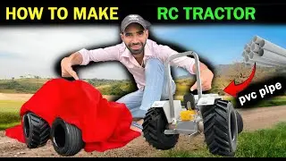 How to Make a Mini Tractor Using DC Gear Motor & PVC Pipe | DIY Tractor at Home