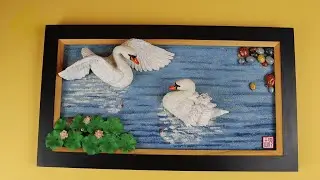 Amazing Polymer Clay Sculpture Swan Lake.