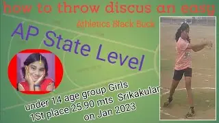 State Discus throw Srikakulam #girls U14 age AP #athletics #throws#you tube video #chandhini sports