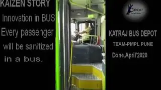 Kaizen Story Sanitizer system in Bus in Marathi