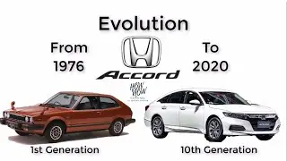 История эволюции Honda Accord от первого поколения (1976 г.) до последней модели десятого поколения (2020 г.)