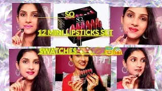 SQ💄|STAY QUIRKY minis Lipsticks|ಕನ್ನಡ|Lip Swatches / 12 lipsticks set /affordable/Ramya Art Gallery